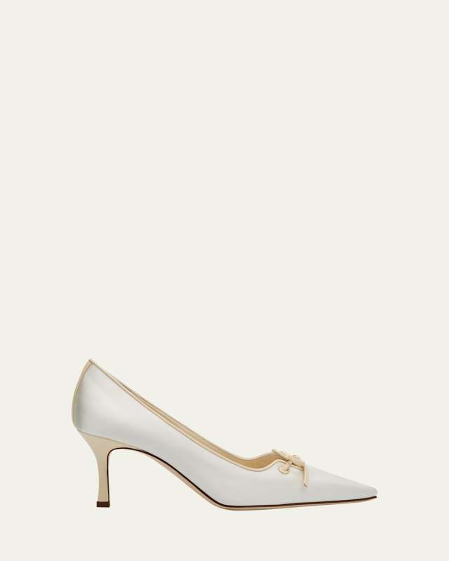 Zaman Silk Lace-Up Pumps
